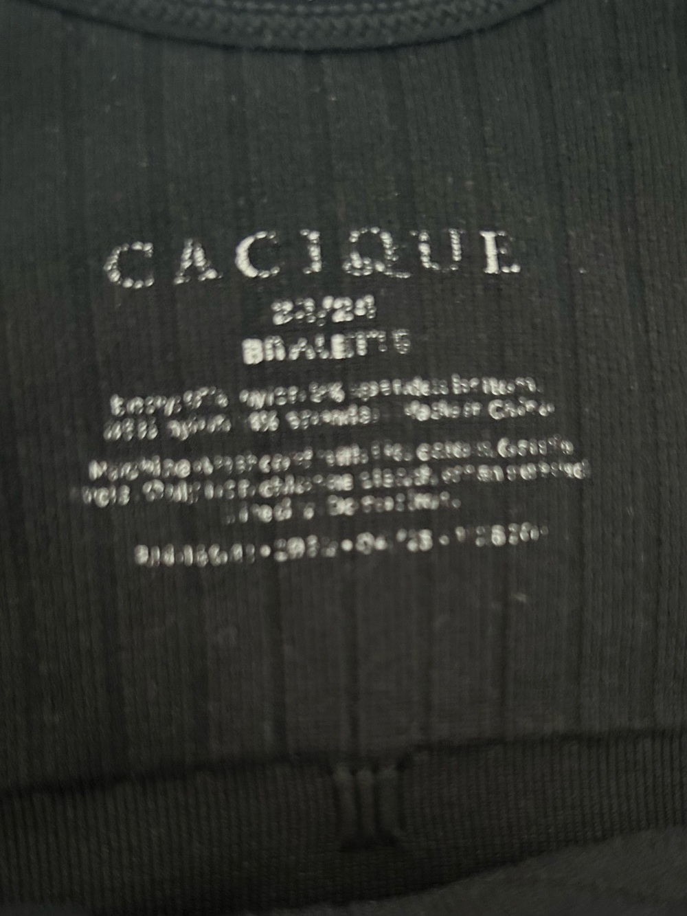 Cacique Black Bralette - Picture 4 of 4